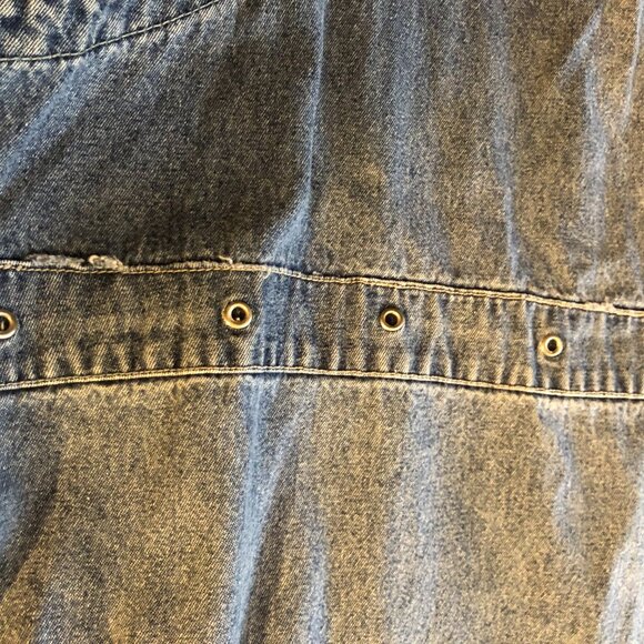 Sunshine Apparel Denim Sleeveless Romper Dress, Size 2X - Picture 8 of 10